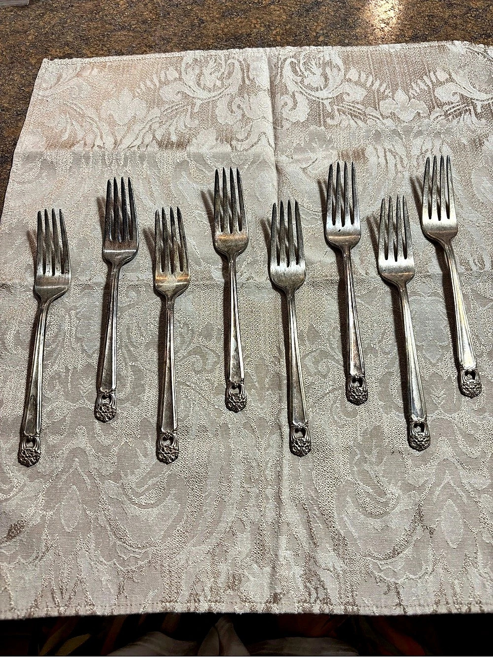 1847 Rogers Bros. Silver Plated Dinner Forks Set of 8 Made in 1941